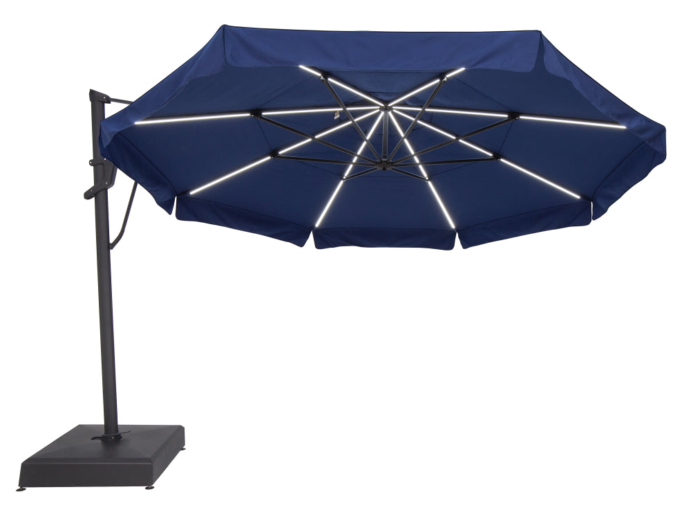 lighted cantilever patio umbrella Treasure Garden 13ft. STARLUX, LED LIGHTED CANTILEVER Umbrella – Sundown  Ski & Patio