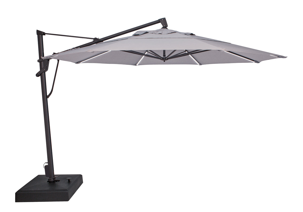 Treasure Garden 13ft. STARLUX, LED LIGHTED CANTILEVER Umbrella
