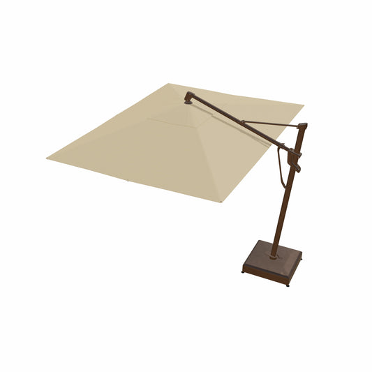 Treasure Garden 10' X 13' Rectangle Bronze Pole Cantilever Umbrella