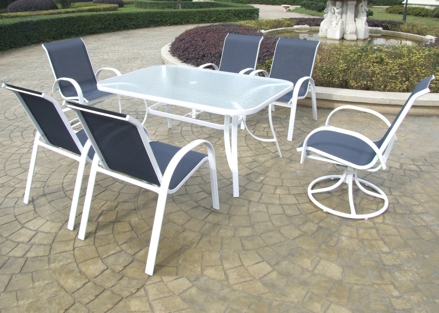 Santa Cruz Gloss White Dining Set