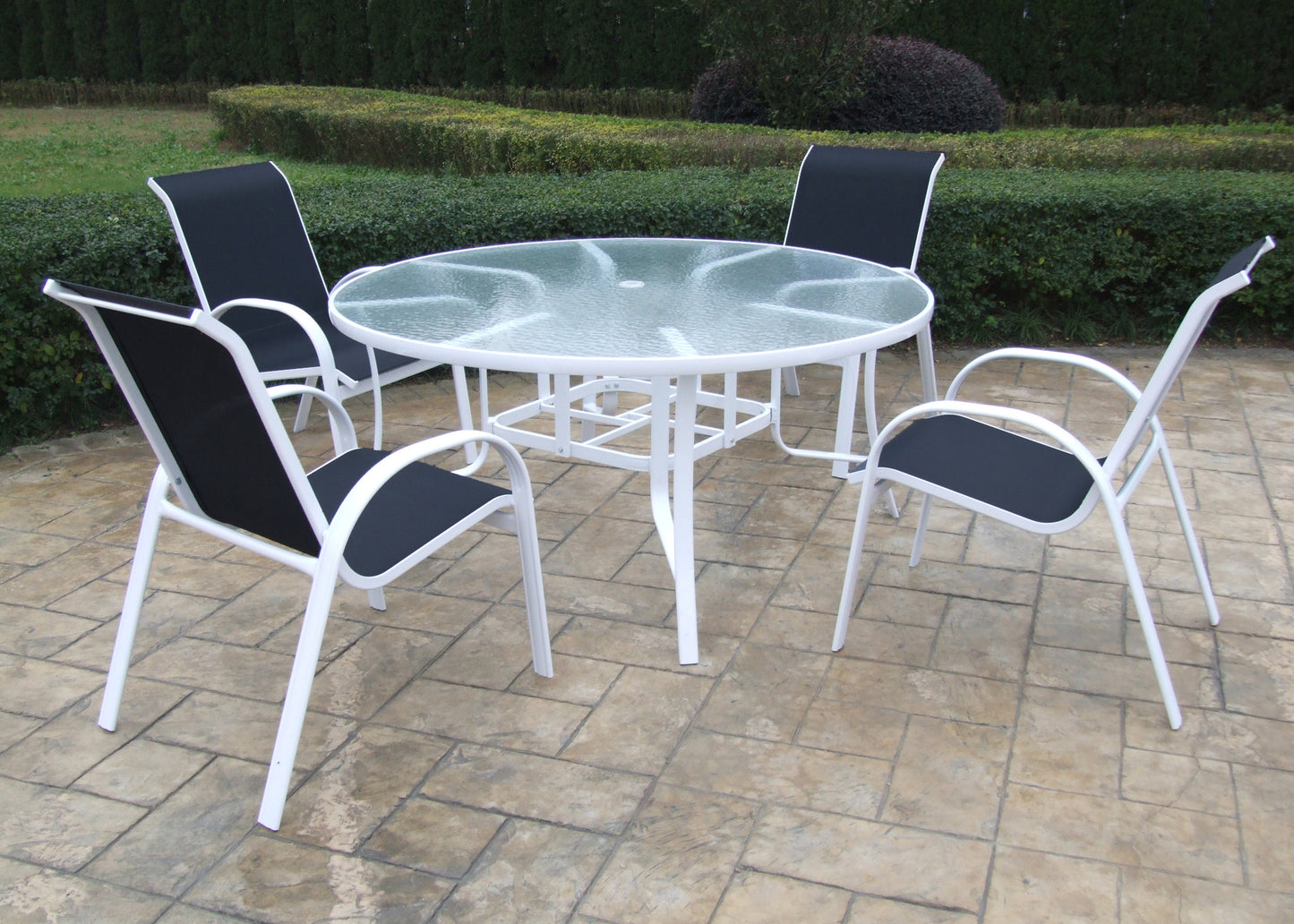 Santa Cruz Gloss White Dining Set