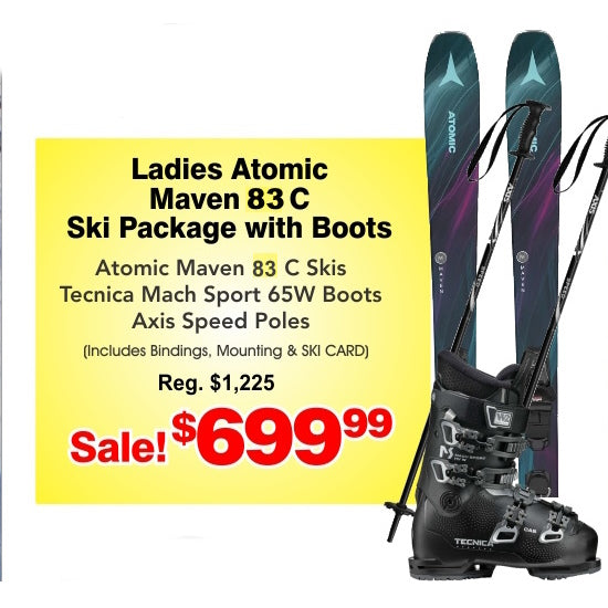 Atomic Maven 83 C Ladies Ski Package with Boots