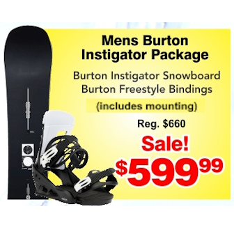 Burton Instigator Snowboard Package
