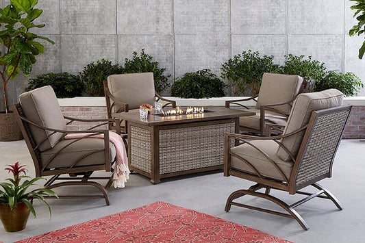 SOUTHAMPTON WOVEN FIREPIT SEATING SET