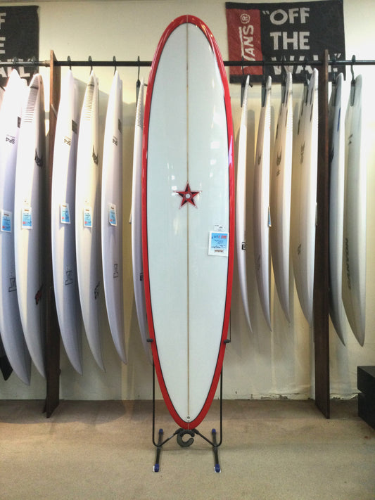 Woody Resin 7'6 Funboard Surfboard, Red