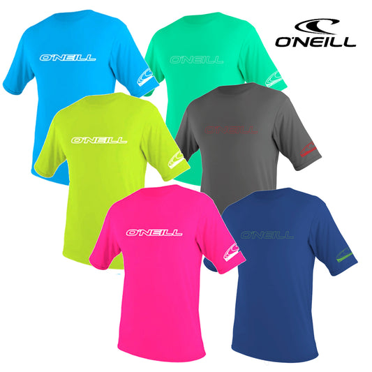 O'Neill JR Skins S/S Rashguard, SPF+ Swim Shirt, Youth