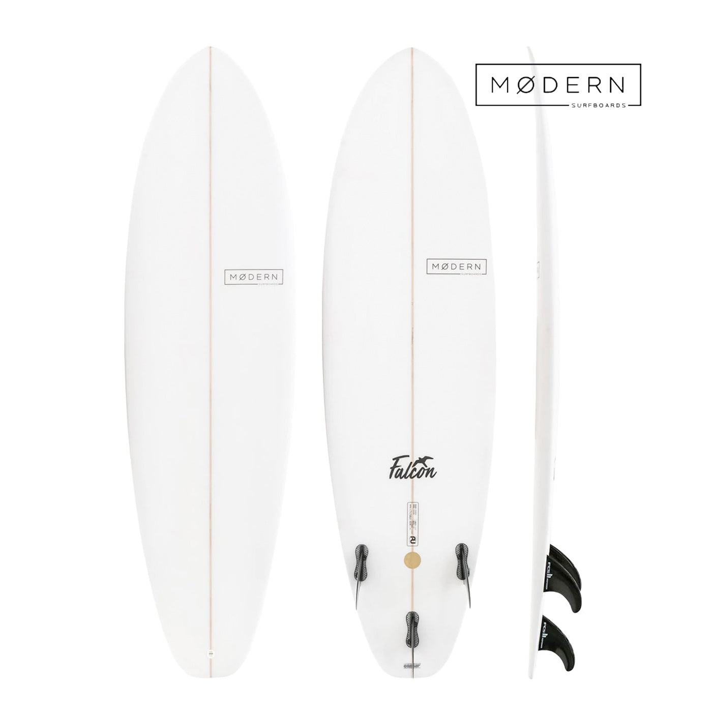 Modern 8'0 Falcon Surfboard, Clear