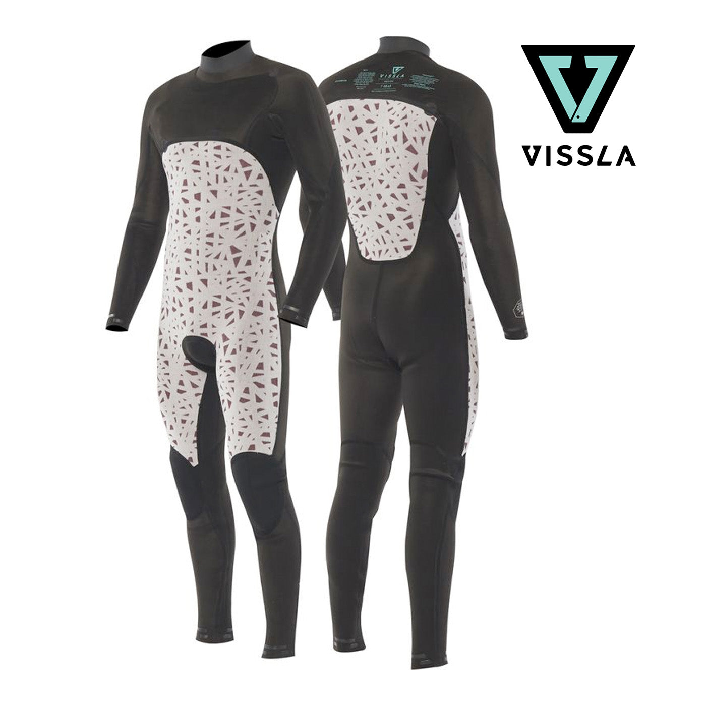 Vissla Men's 7 Seas 3/2mm Full Wetsuit Chest Zip