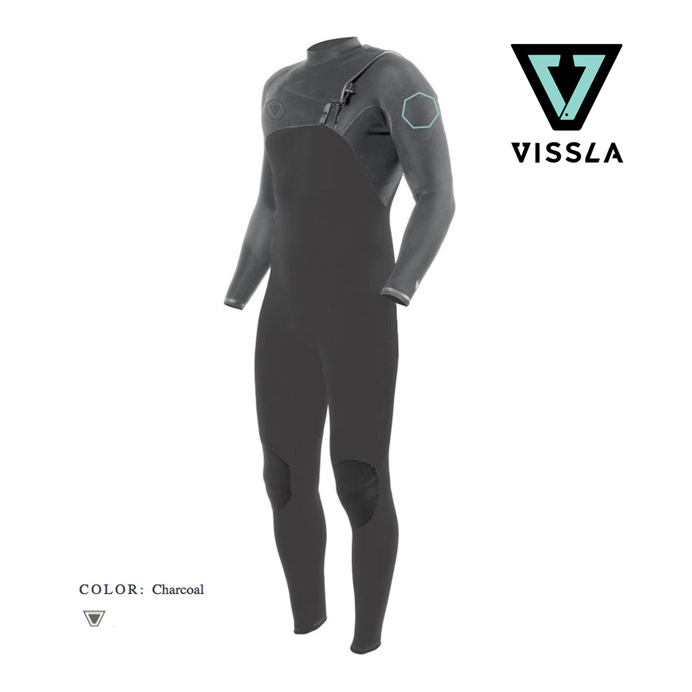 Vissla Men's High Seas 3/2mm Full Wetsuit Chest Zip