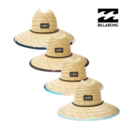 Billabong Tides Print Straw Hat Seagrass Lifeguard Style
