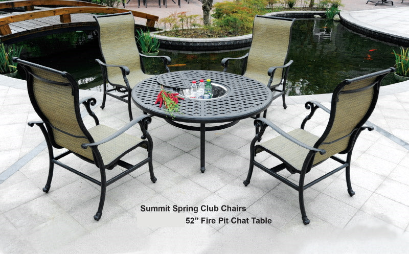 Summit Sling Cast Aluminum Dining Set